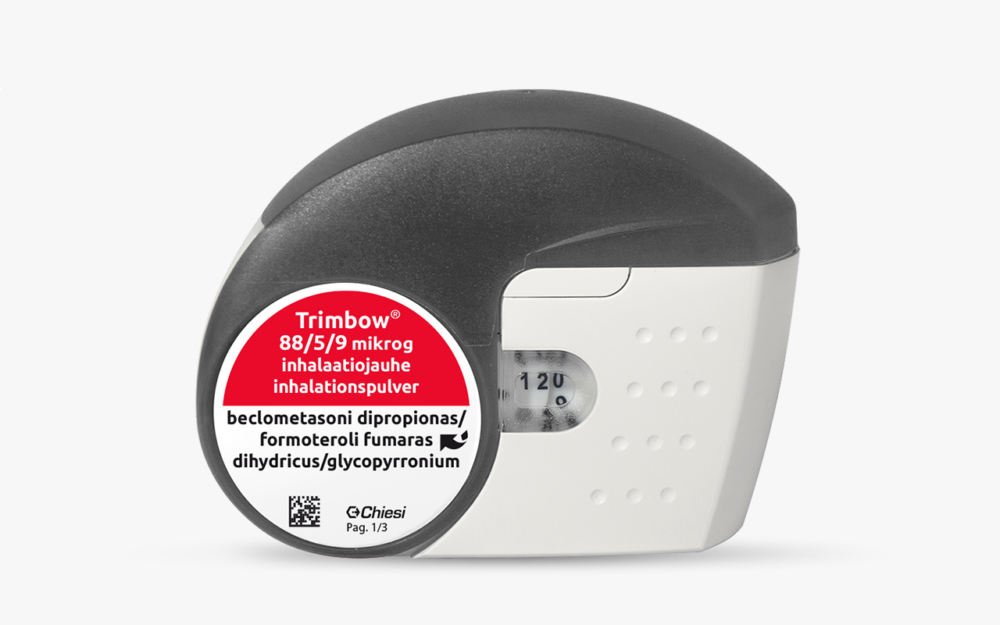 Chiesis Trimbow Nexthaler inhalator for Astma-KOLS